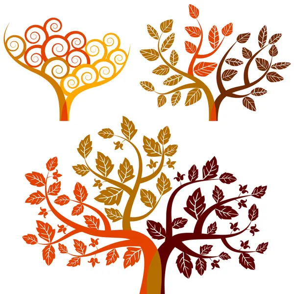 Automne - arbre abstrait — Image vectorielle