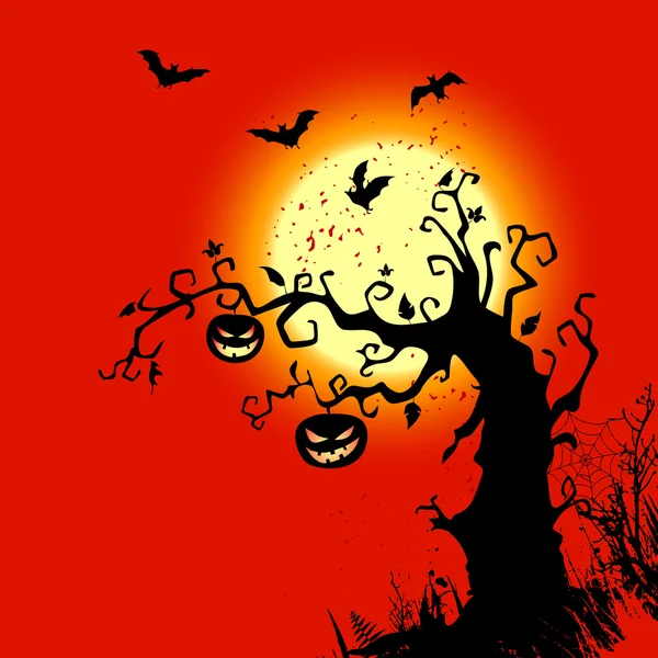 Halloween sfondo con posto per il testo — Vettoriale Stock