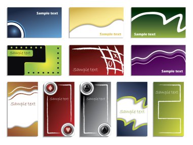 Cool new various business cards clipart