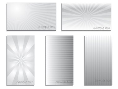 Gray business card set clipart