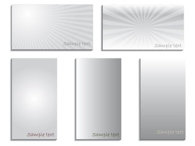 Gray business card set clipart