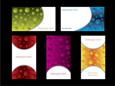 Bubbles business card set clipart