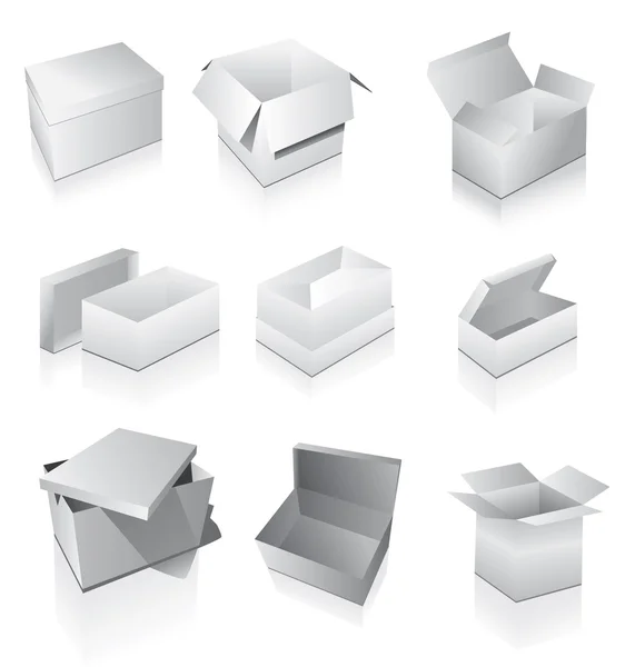 Set di scatole — Vettoriale Stock