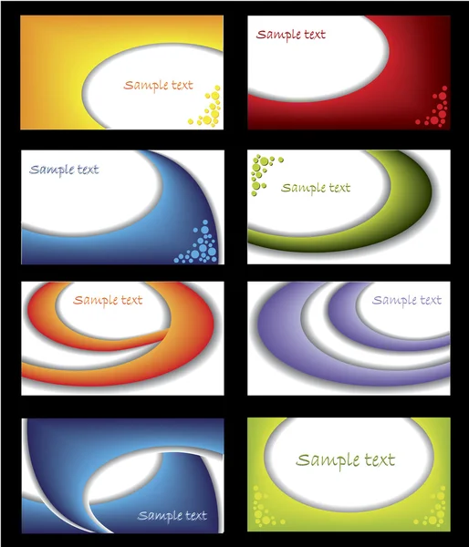 Cartes de visite avec des couleurs fraîches — Image vectorielle