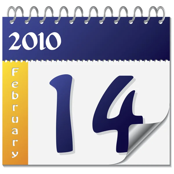 Februari kalender — Stock vektor