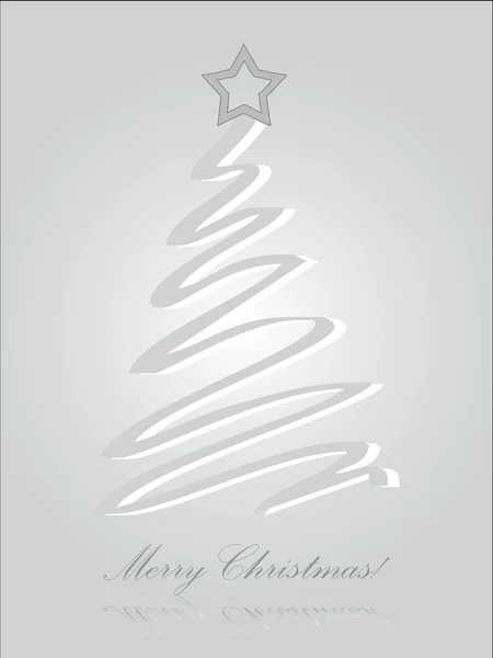 Carte de Noël grise — Image vectorielle
