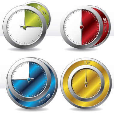 Various timers clipart