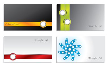 Abstract business cards clipart