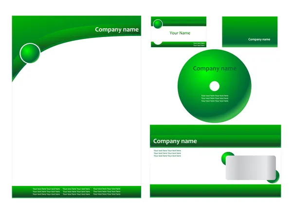 Grüne Corporate Identity — Stockvektor