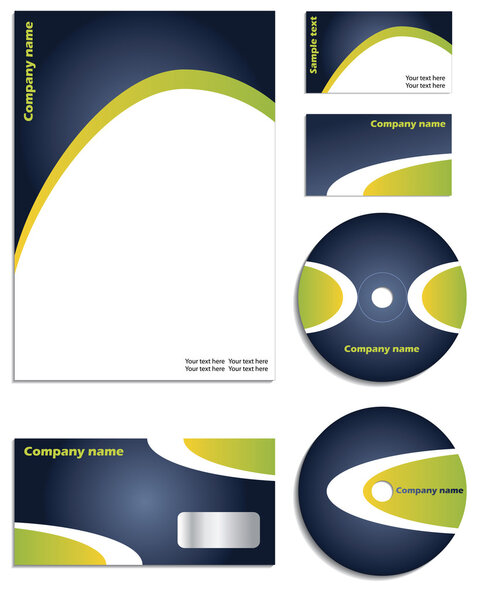 Stylish new corporate vector set