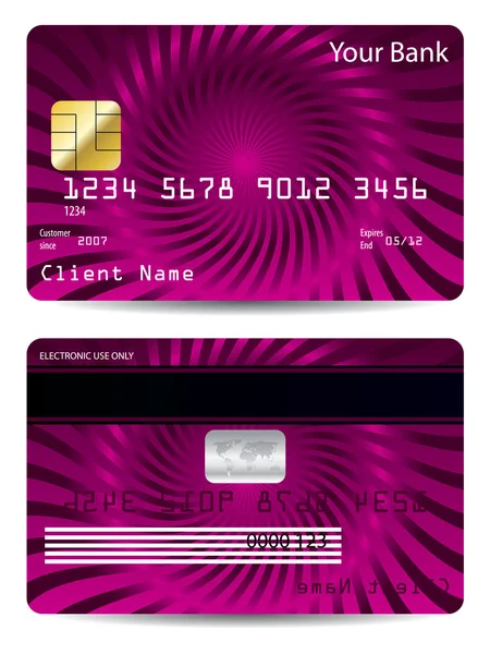 Diseño fresco de la tarjeta de crédito — Archivo Imágenes Vectoriales