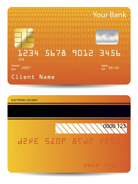Strukturiertes Kreditkartendesign — Stockvektor