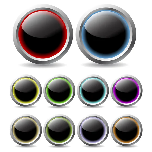 Glowing buttons — Stock Vector