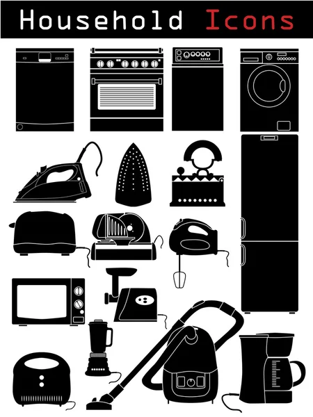 Household icons — Stock Vector