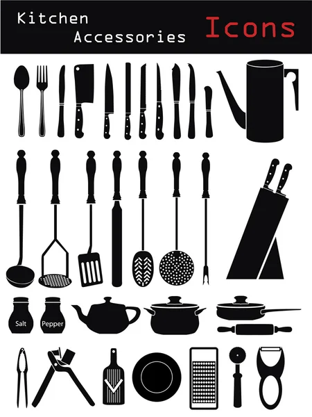 Accesorios de cocina — Archivo Imágenes Vectoriales