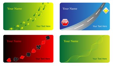 Various identity cards clipart