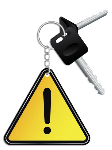 Keys and warning keyholder — Stock Vector