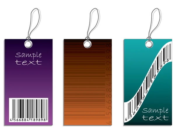 Labels with bar-code — Stock Vector