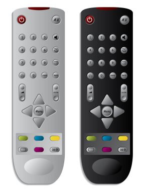 TV remote controls clipart