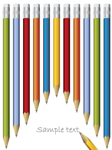Conjunto de lápis — Vetor de Stock