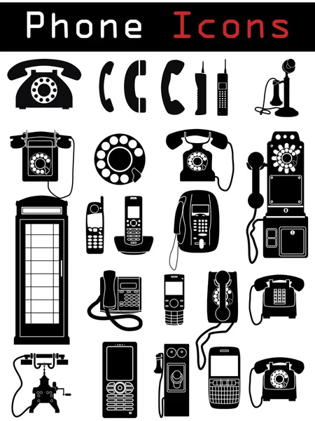 Icônes de téléphone — Image vectorielle