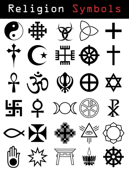 Symboly náboženství — Stockový vektor