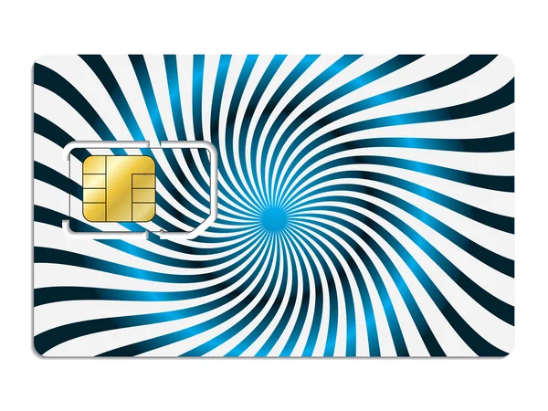 Twirling sim card — Stock Vector