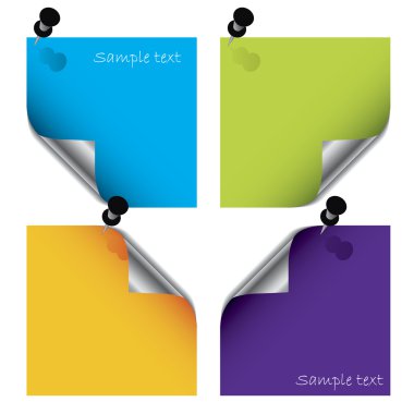 Colorful post its clipart