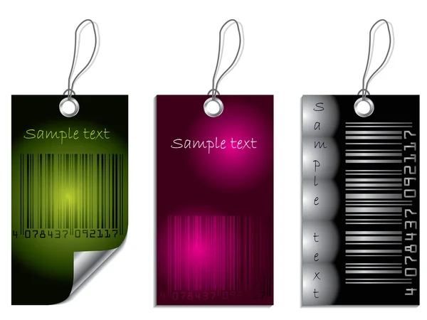 Ensemble d'étiquettes code-barres — Image vectorielle