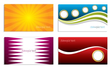 Business card collection clipart