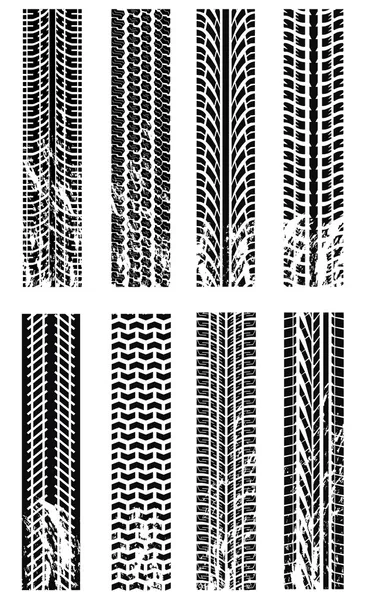 Varias pistas de neumáticos — Archivo Imágenes Vectoriales