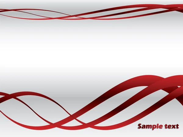 Lignes d'ondes rouges — Image vectorielle