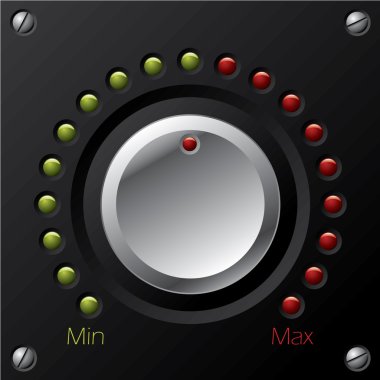 Volume knob with LED 1 clipart