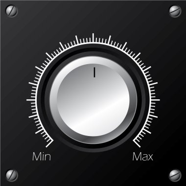 Volume knob with calibration clipart