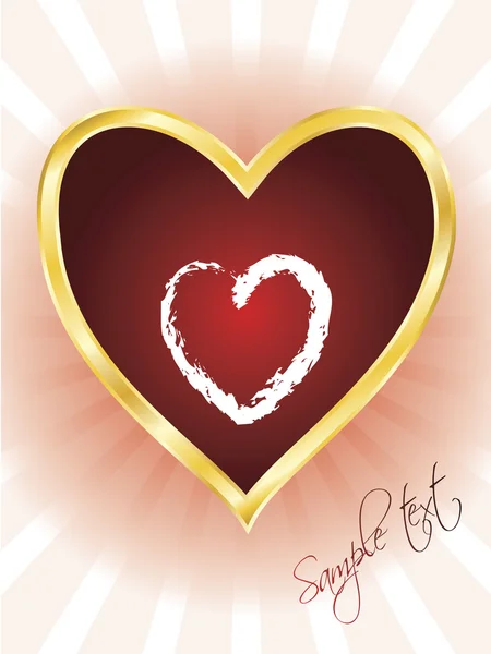 Valentine hjärta 2 — Stock vektor