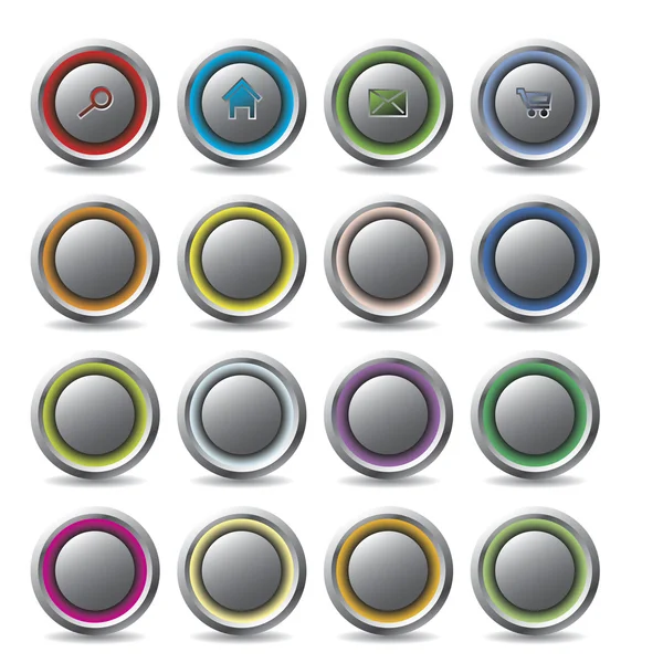 カスタマイズ可能な web ボタン — ストックベクタ