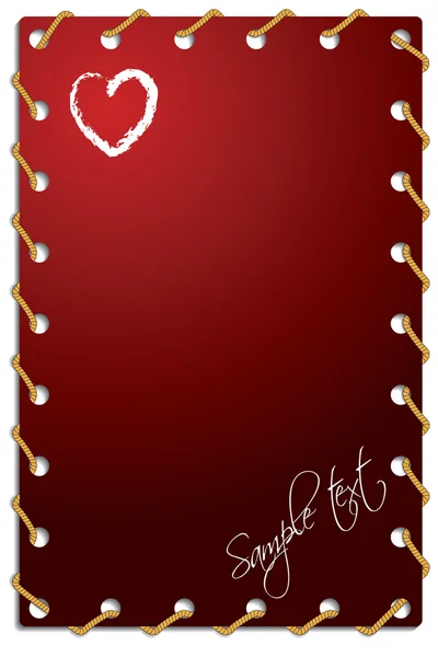 ロープのバレンタイン カード — ストックベクタ