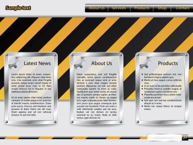 Construction website template clipart