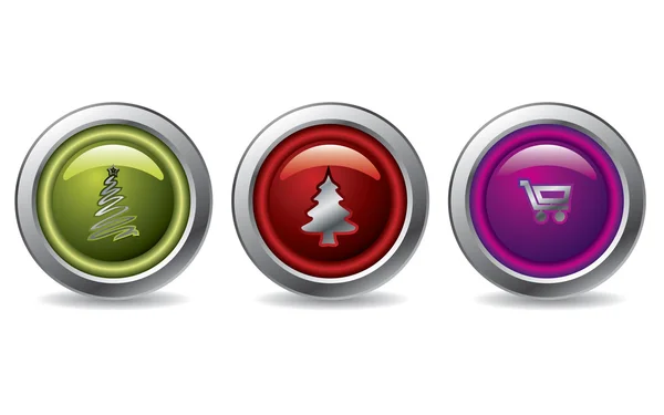 クリスマスのボタン 2 — ストックベクタ