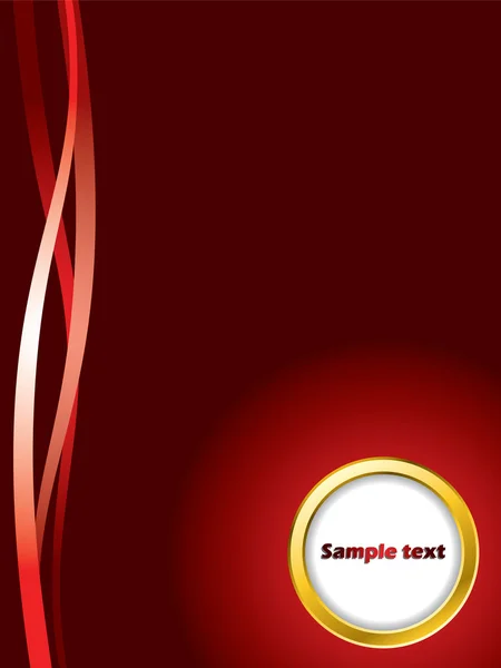 Fond rouge avec anneau doré — Image vectorielle