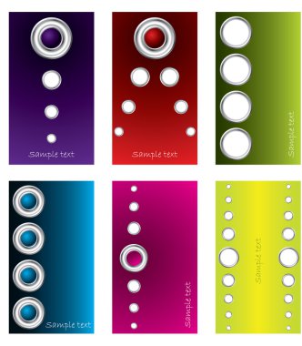 Rings & buttons business card set clipart