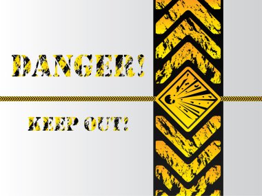 Grunge danger background sign clipart