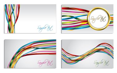 Ribbon business set clipart