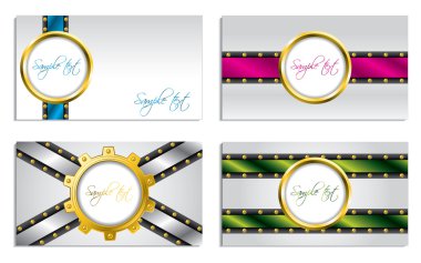 Screwed ribbon business set clipart