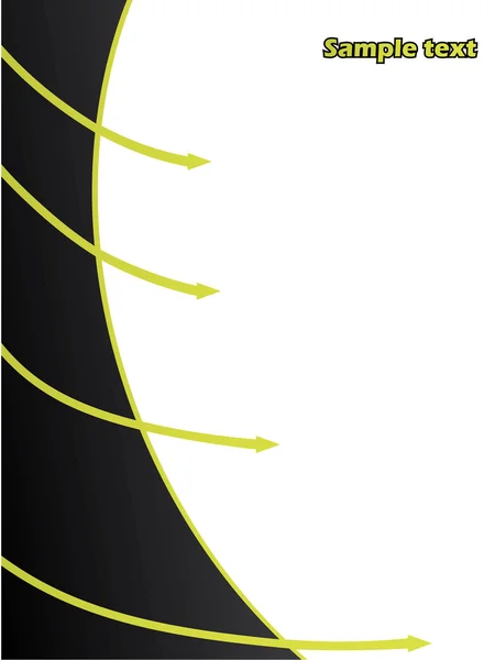 Чорний з зеленими стрілками — стоковий вектор
