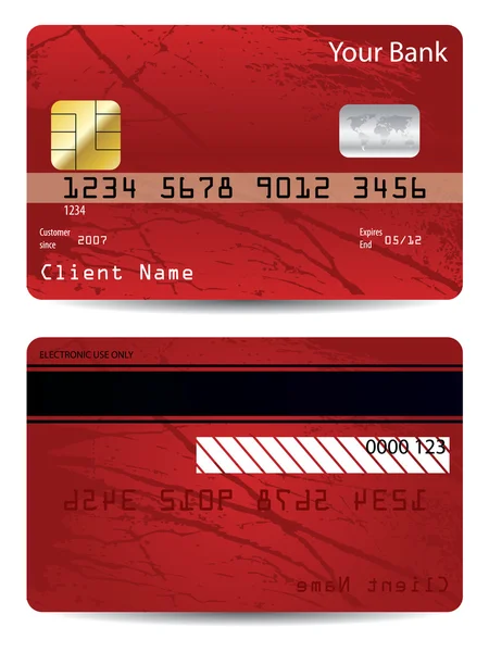 Grunge bankkort — Stock vektor