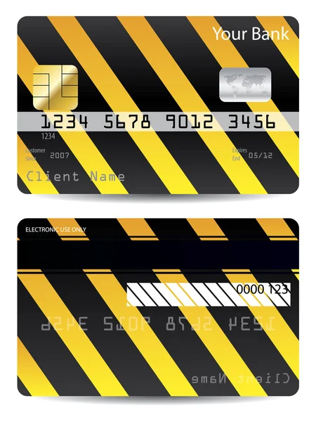 Cool varning kreditkort design — Stock vektor