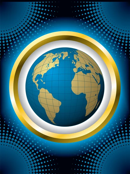 Fond demi-teinte avec globe — Image vectorielle