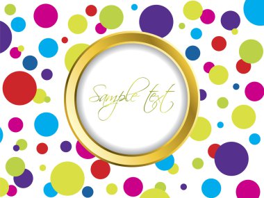 Colorful dotted backdrop with ring clipart