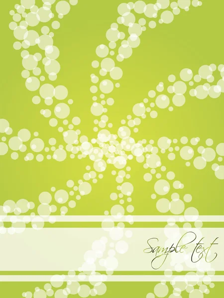 Bubbled green brochure twirl design — Stock Vector